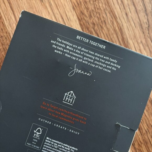 Hearth and Hand With Magnolia Wood Bead Garland - 12 Ft Natural HOLIDAY TREE - Picture 2 of 2